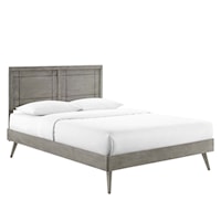 Full Platform Bed With Splayed Legs