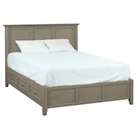 Transitional Queen Petite Storage Bed