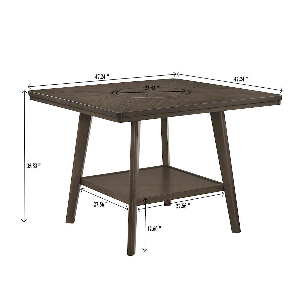 Crown Mark Ember Counter Height Table