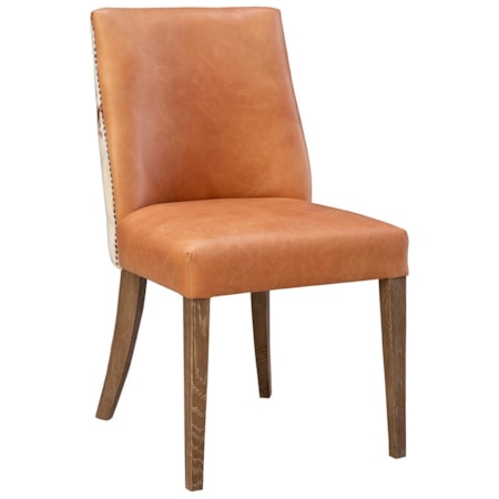 Dining Chair with Hair-on-Hide Back