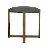 Transitional Round End Table