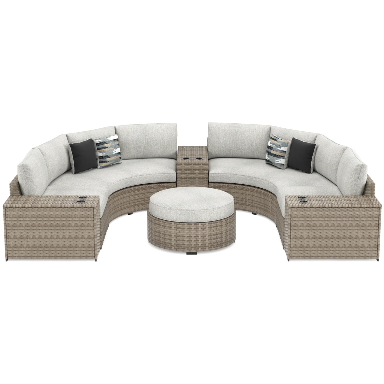 Ashley Signature Design Calworth Outdoor 7-Piece Sectional