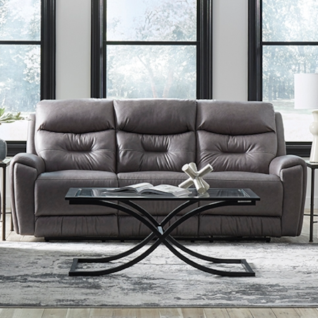 Power Headrest &amp; Lumbar Reclining Sofa