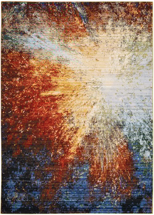 5'6" x 8' Red Flare Rectangle Rug