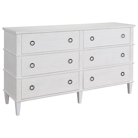 Modern Farmhouse Six Drawer Dresser