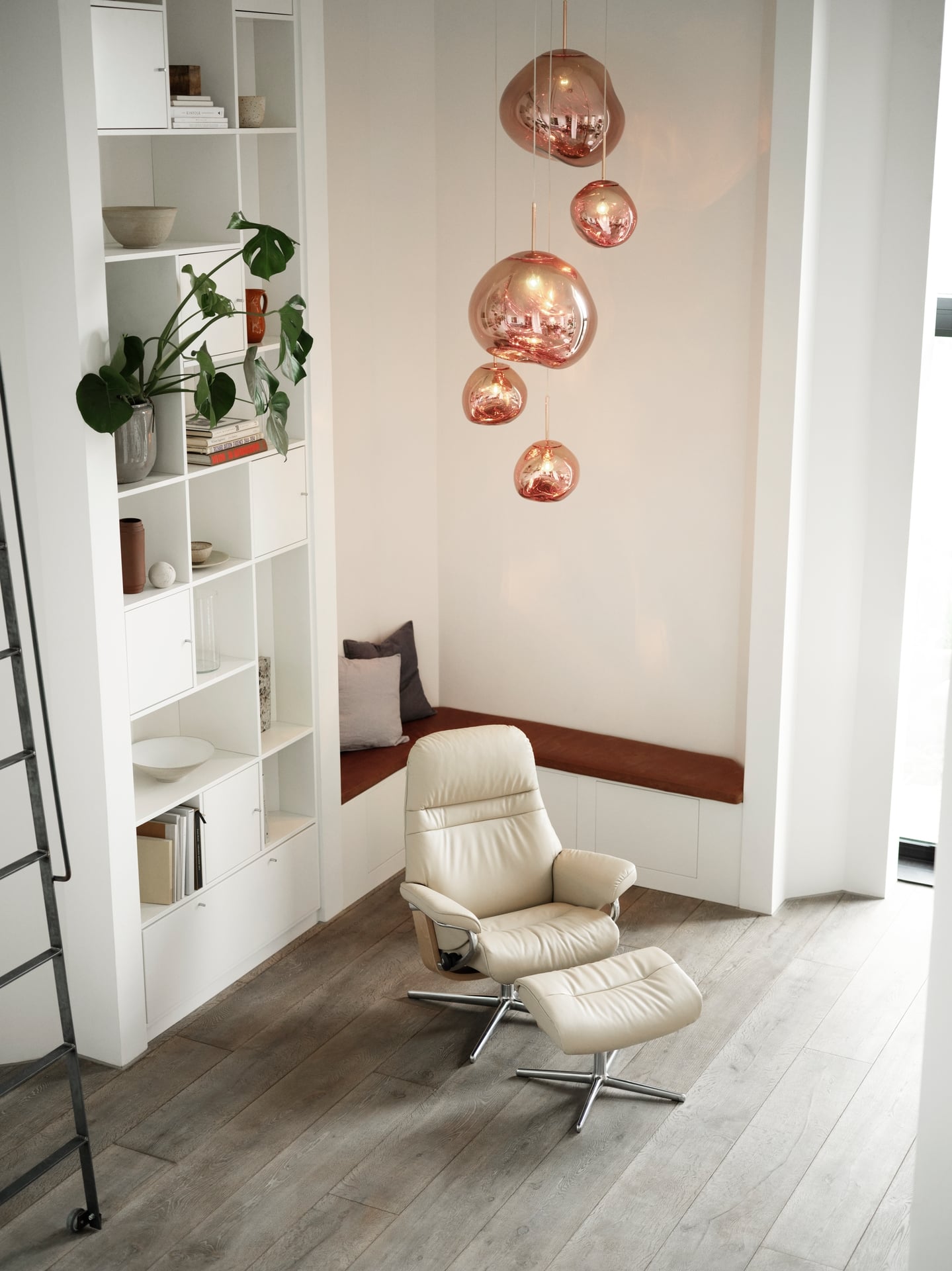 Stressless by Ekornes Sunrise Sunrise Large Recliner and Ottoman