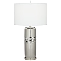 Table Lamp-Ceramic in Silver Finish