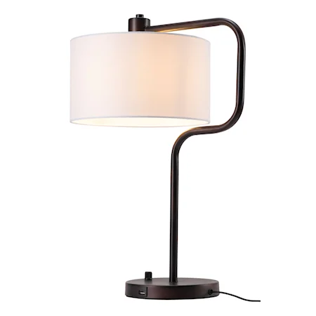 Contemporary Table Lamp with USB Port