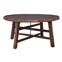 Paisley Transitional Cocktail Table - Brown