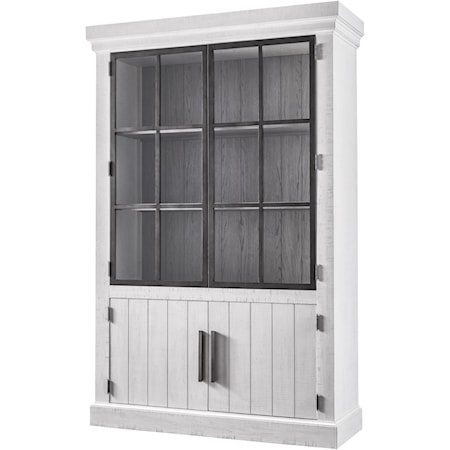 Farmhouse Display Cabinet with Display Lighting