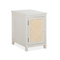 Coastal Chairside End Table with Adjustable Shelf