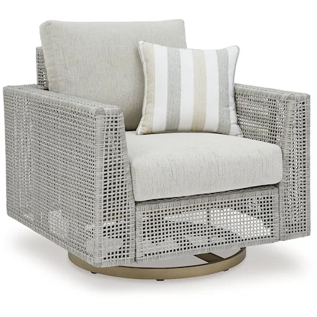 Outdoor Swivel Lounge with Cushion