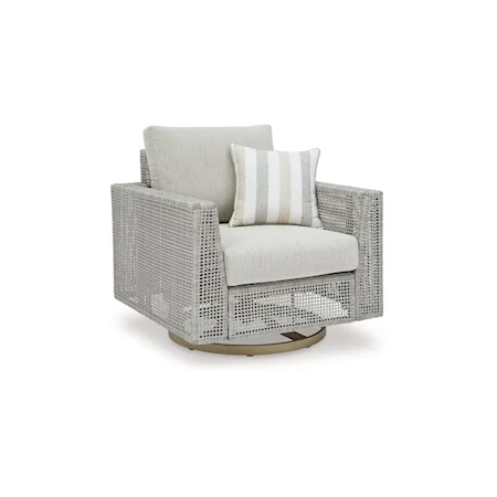 Outdoor Swivel Lounge with Cushion