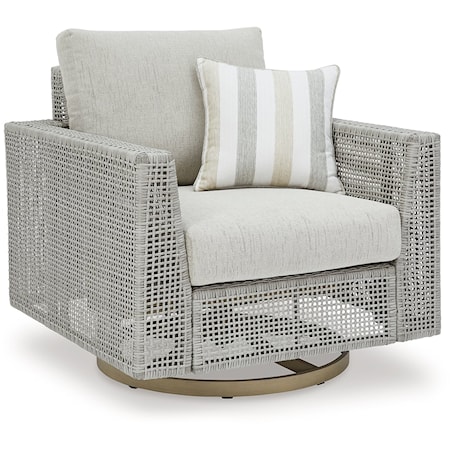 Outdoor Swivel Lounge with Cushion
