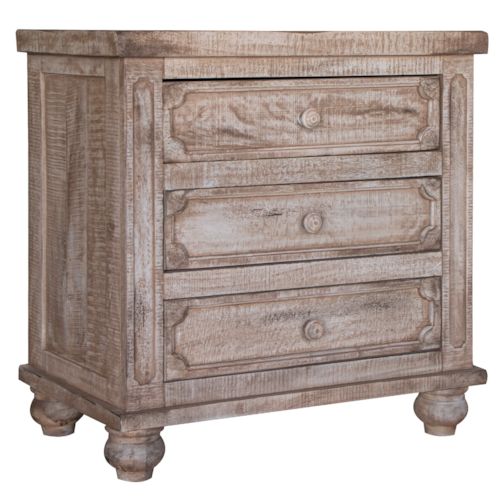 Farmhouse 3-Drawer Nightstand