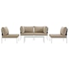 Modway Harmony Outdoor 5 Piece Sectional Sofa Set