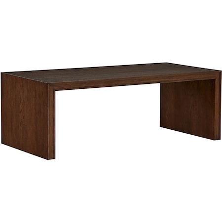 Contemporary Rectangular Coffee Table with Casters
