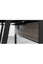 BDI Sigma Contemporary Desk with Glass Top