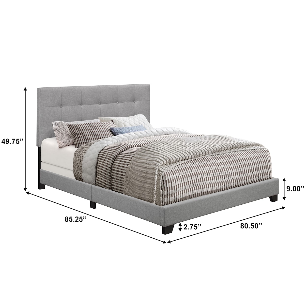 Accentrics Home Fashion Beds King Upholstered Bed