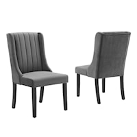 Parsons Performance Velvet Dining Side Chairs - Set of 2