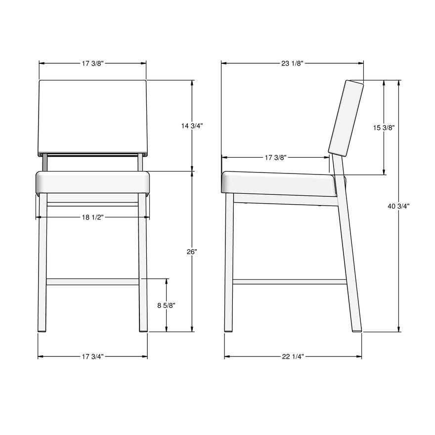 Upholstered Counter Height Stool