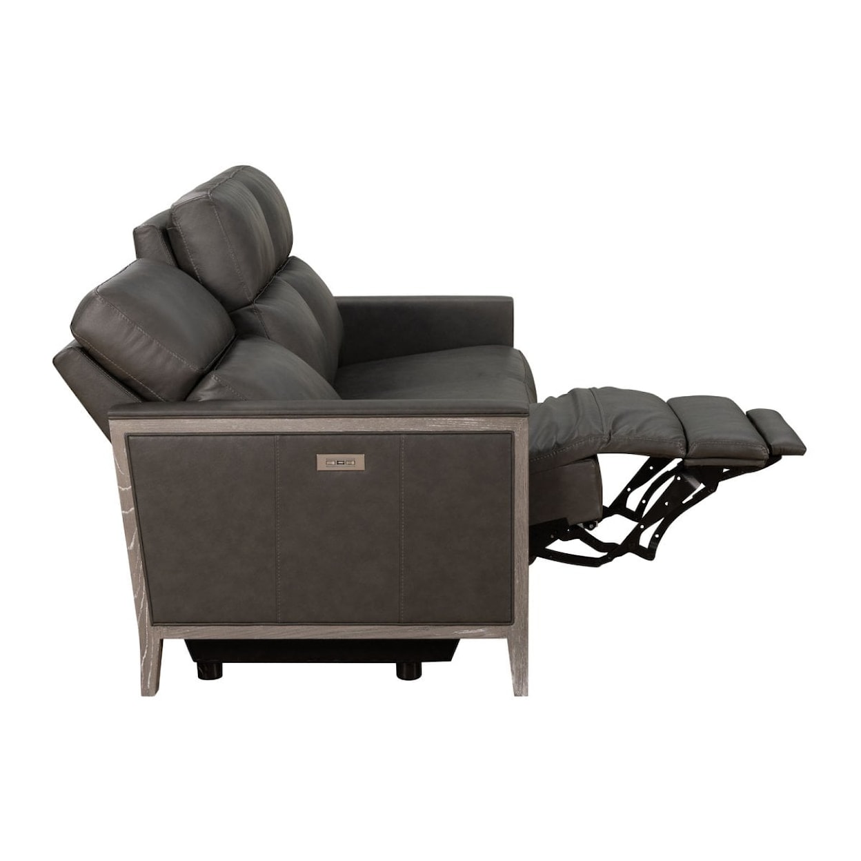 Barcalounger Hartman Power Reclining Sofa with Exposed Wood Trim