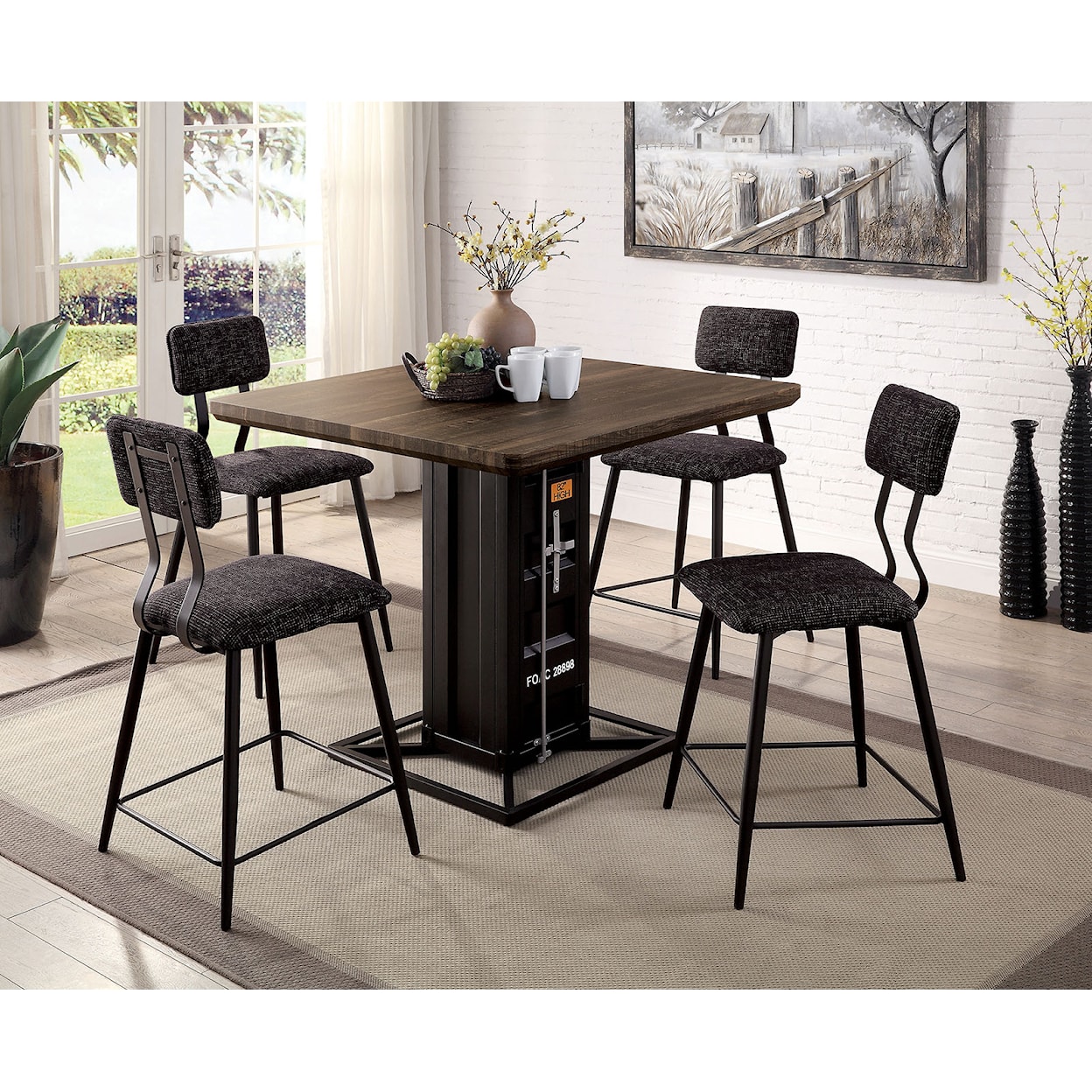 Furniture of America - FOA Esdargo Counter Height Dining Table