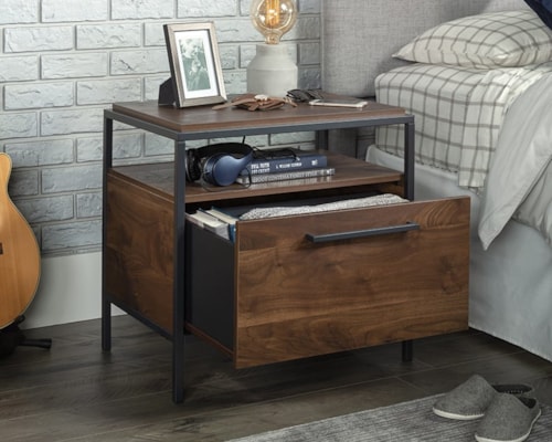 Mid-Century Modern 1-Drawer Nightstand