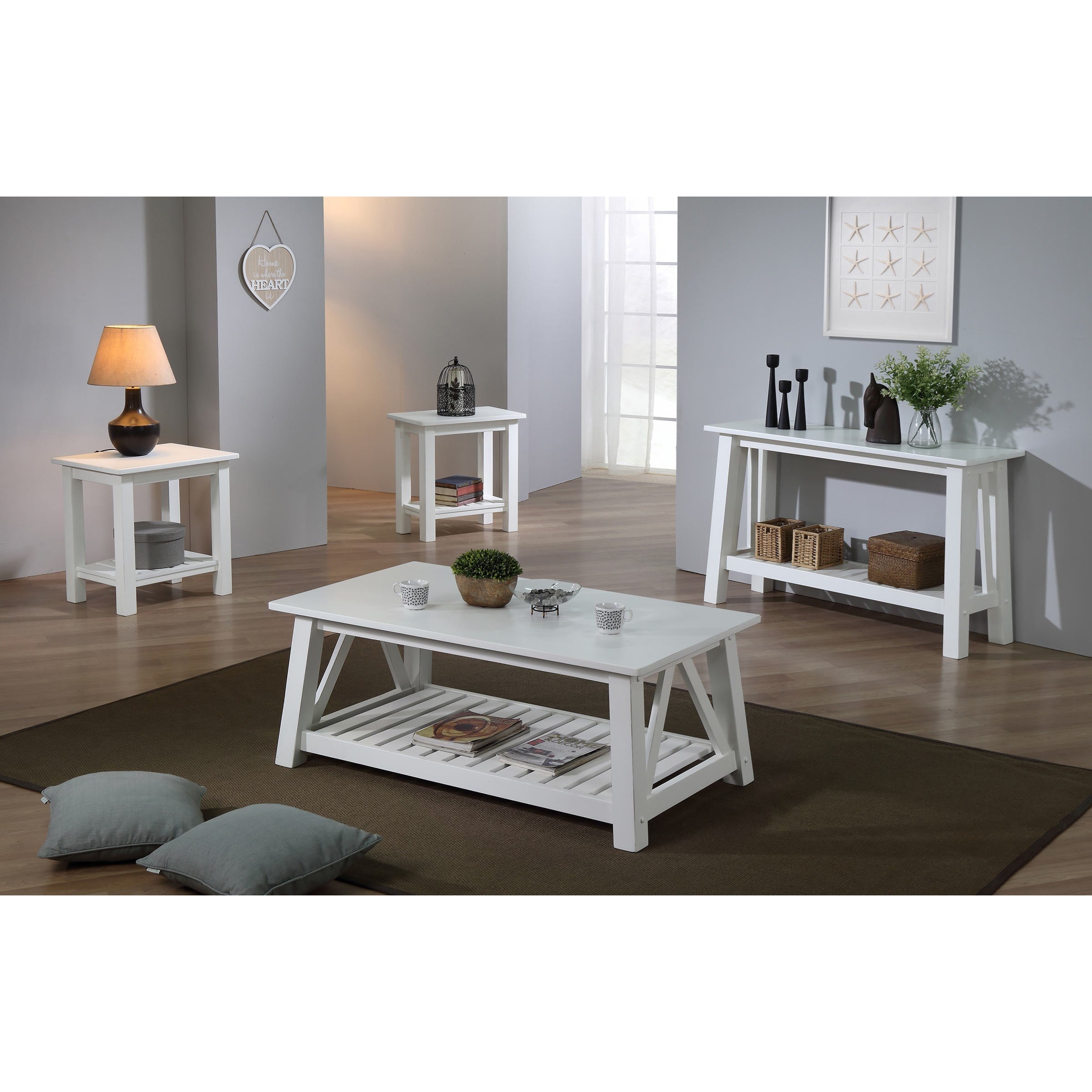 Winners Only Elsinore AE200C Farmhouse Coffee Table With Slatted Shelf 