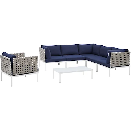 Outdoor 7-Piece Aluminum Sectional Sofa Set