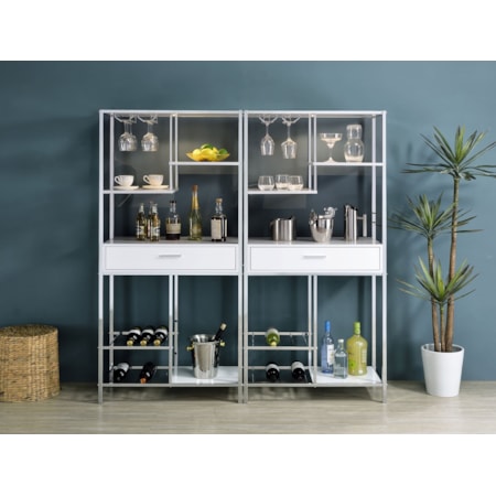 HIGH GLOSS WHITE WINE CABINET |