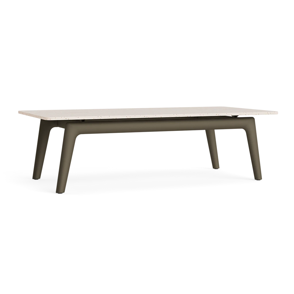 Small 42" Rect. Stone-Top Coffee Table
