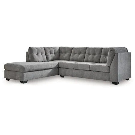 Contemporary 2-Piece Sleeper Sectional with Chaise