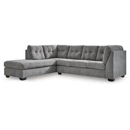 Contemporary 2-Piece Sectional with Chaise