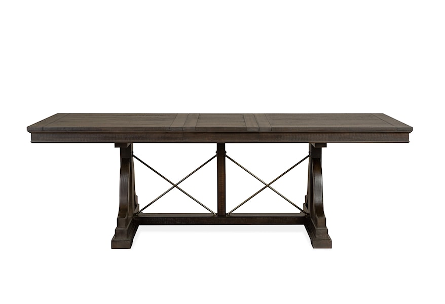 Bread Discard Nerve Belfort Select Wells Rectangular Dining Trestle Table with Table Leaf |  Belfort Furniture | Table - Dining (formal)