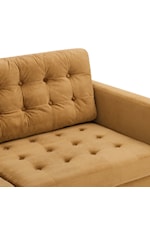 Modway Exalt Mid-Century Modern Exalt Tufted Vegan Leather Loveseat