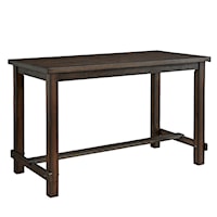 Transitional Counter Height Dining Table with Dark Walnut Finish