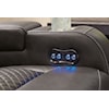 Signature Fyne-Dyme Power Reclining Loveseat With Console