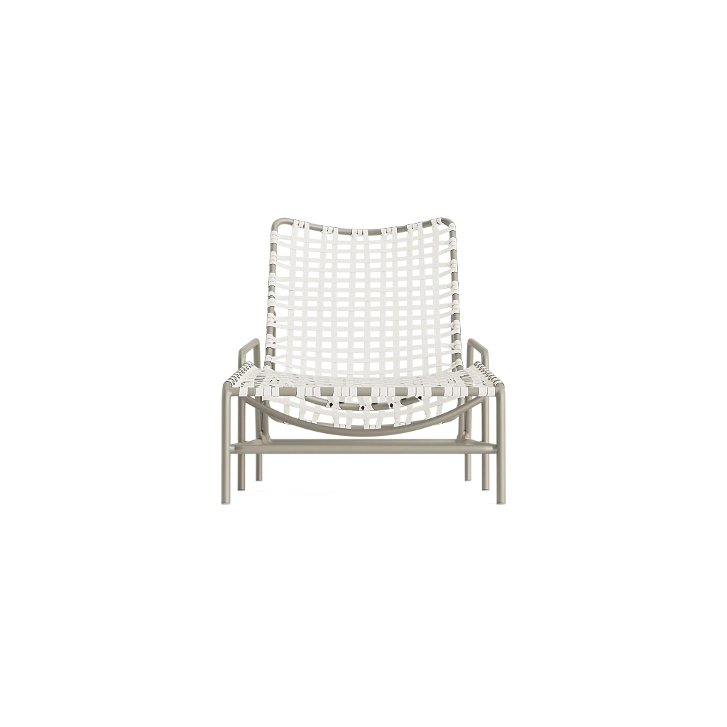 Adjustable Vinyl Strap Chaise Lounge