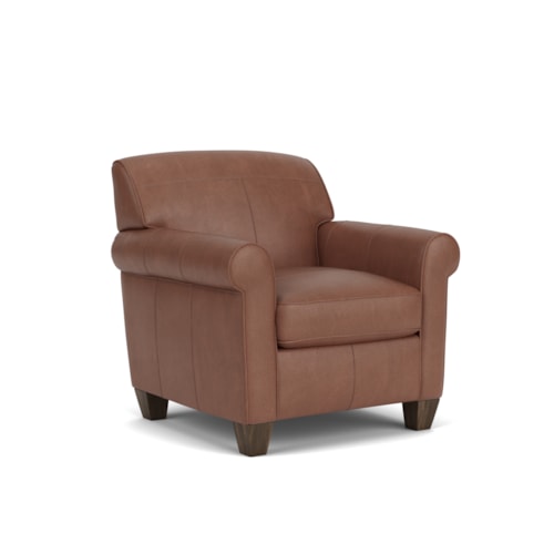 Transitional Accent Chair with Tapered Legs