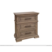 Traditional 3-Drawer Nightstands with Microfiber-Lined Upper Drawer