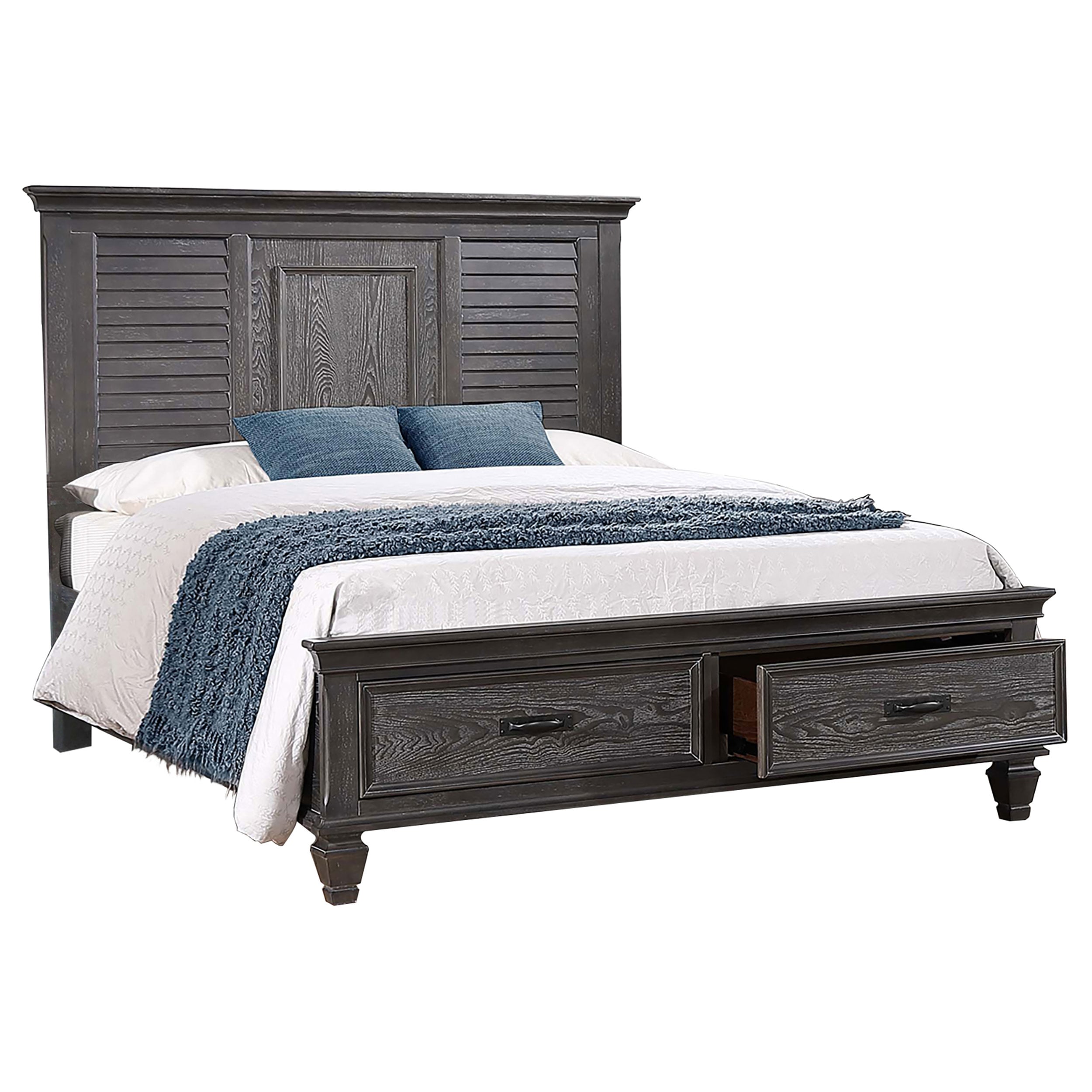 Wood King Storage Panel Bed Sage