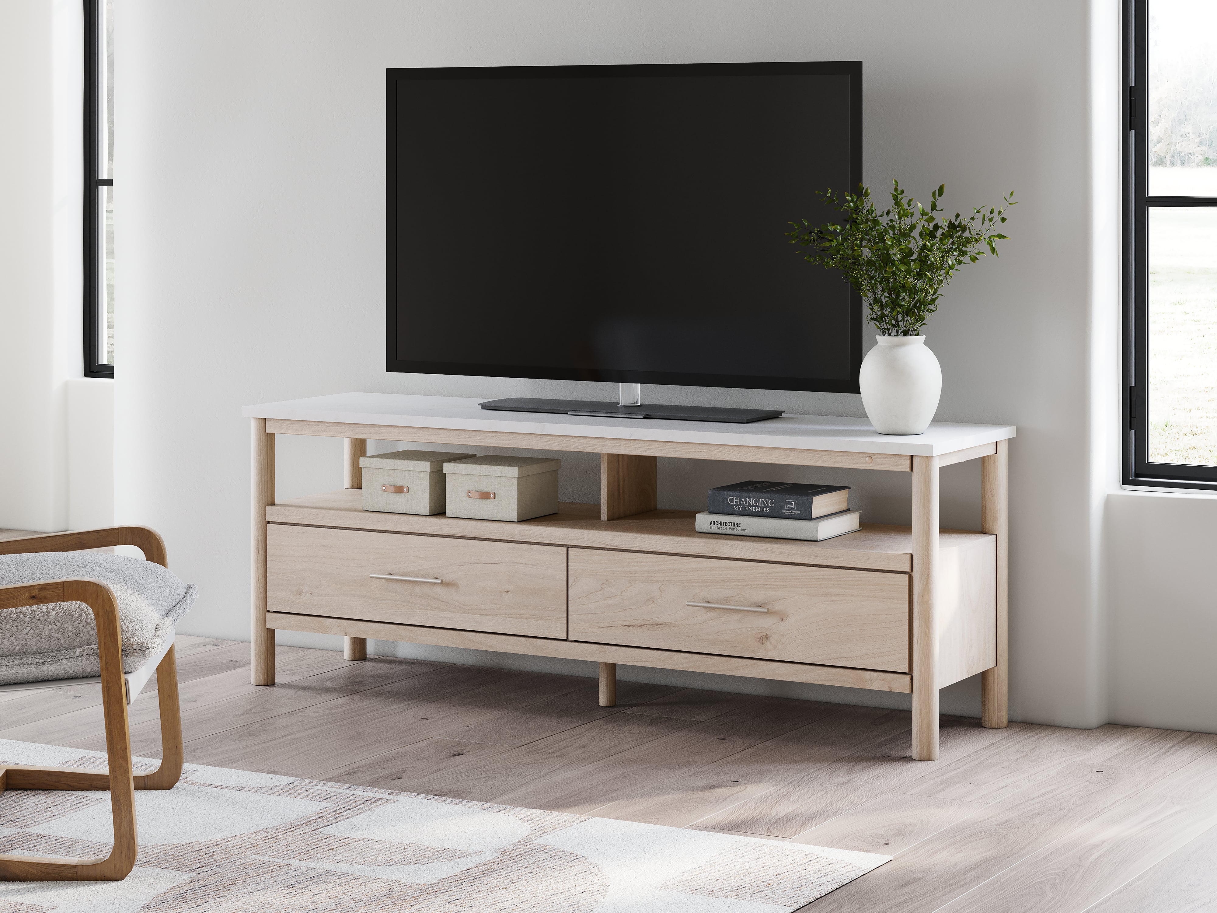 Signature Design by Ashley Cadmori Extra Large TV Stand