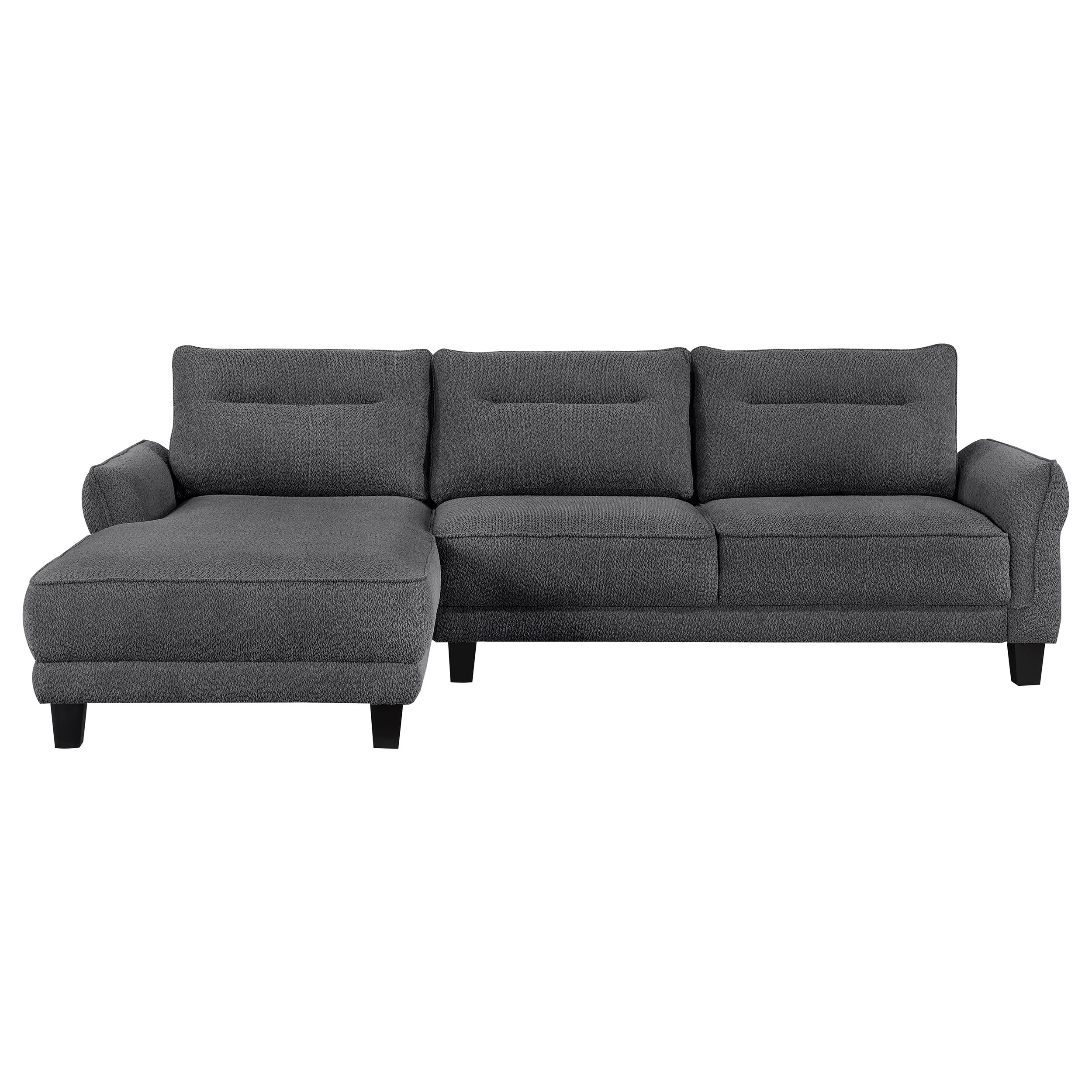 Caspian Curved Arm Chaise Sectional Sofa