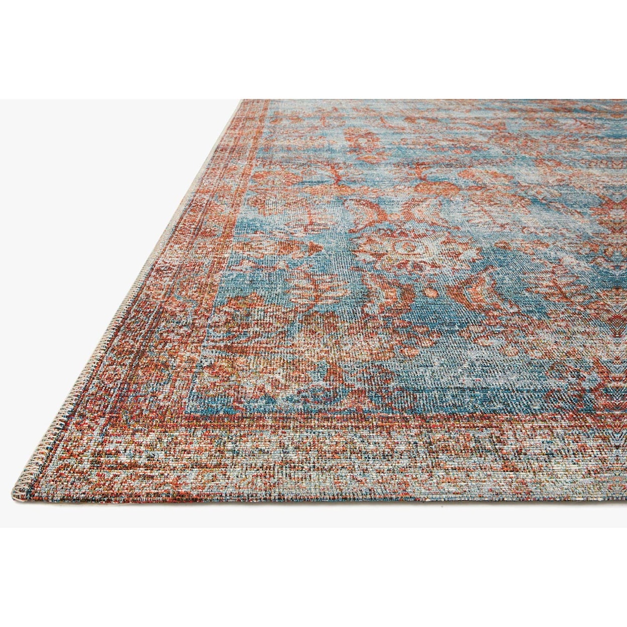 Loloi Rugs Sebastian 18" x 18"  Ocean / Spice Rug