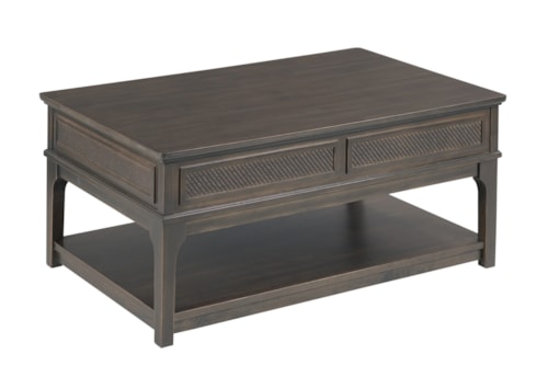Transitional Rectangular 1-Drawer Lift Top Coffee Table