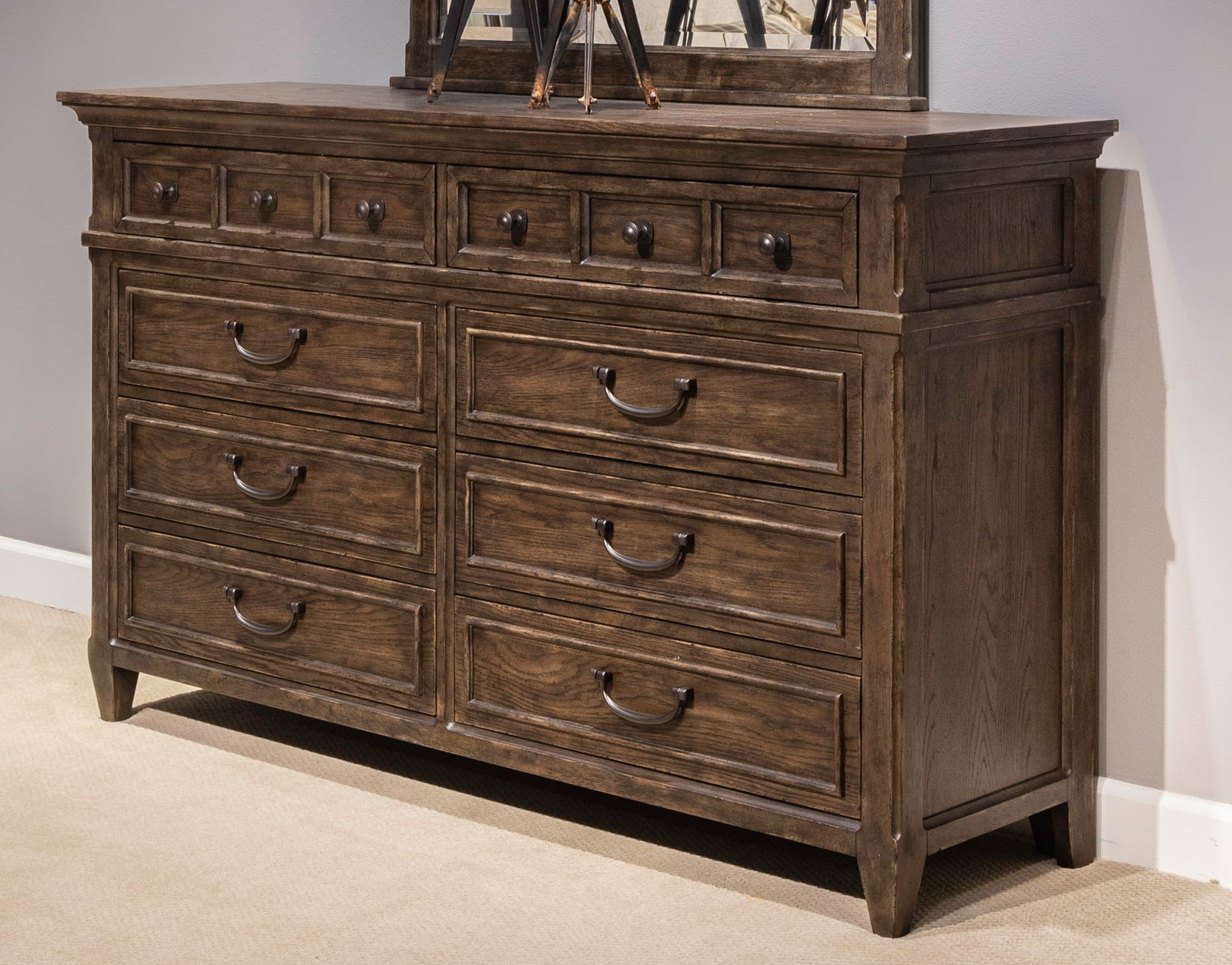 Liberty Furniture Paradise Valley 297BR31 Traditional 8Drawer Dresser with FeltLined Top