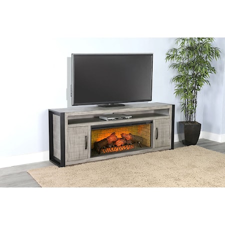 78&quot; Media Console with Electric Fireplace