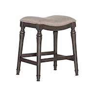 Traditional Big and Tall Counter Stool, Grey