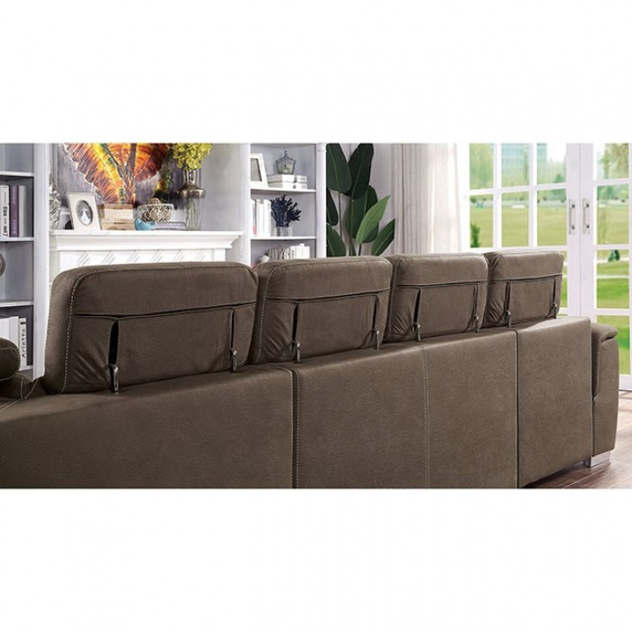 Furniture of America Hugo 4-Piece Sectional